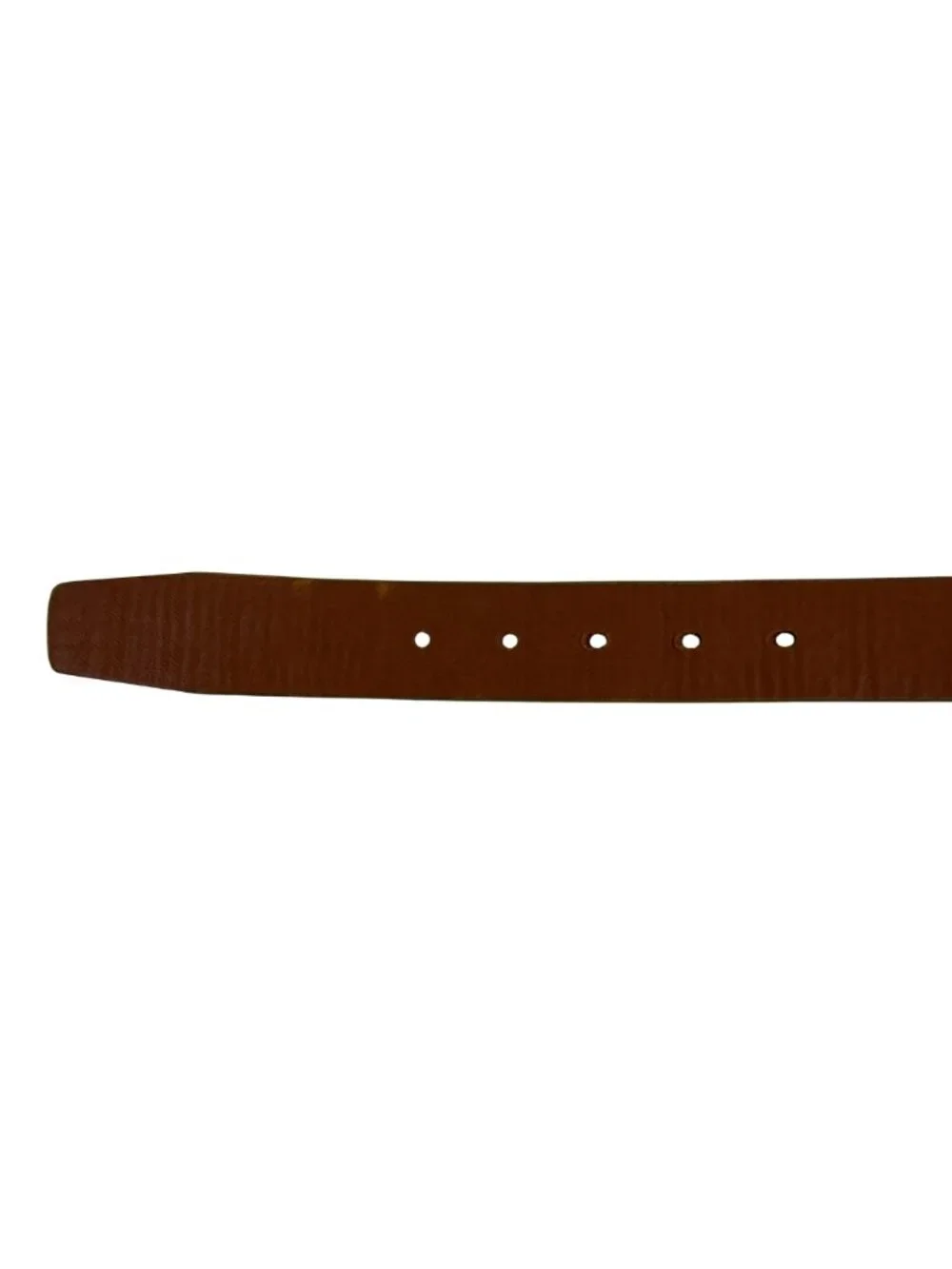 Boconi Genuine Pebbled Leather Belt With Green Edge Trim Mens 36 Brown